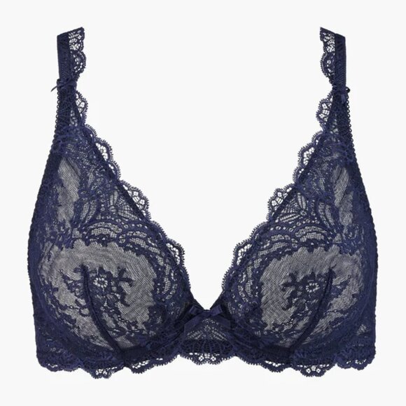 AUBADE Danse Des Sens Underwire Bra in Evening Blue Size 32B Brand New in Box - Picture 1 of 13